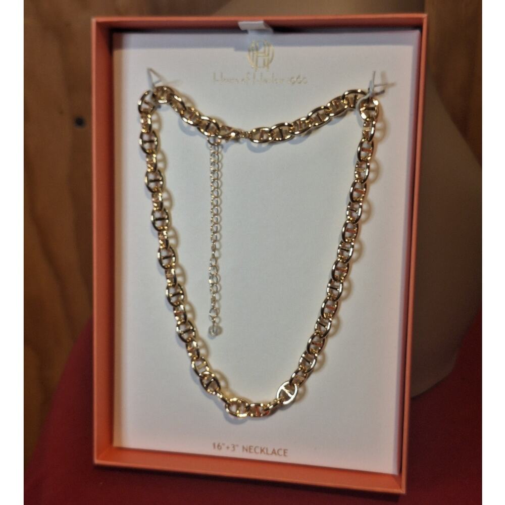 House of Harlow 1960 16"+3" Gold Chain Necklace Classic Going Out Party Evening - Picture 4 of 5
